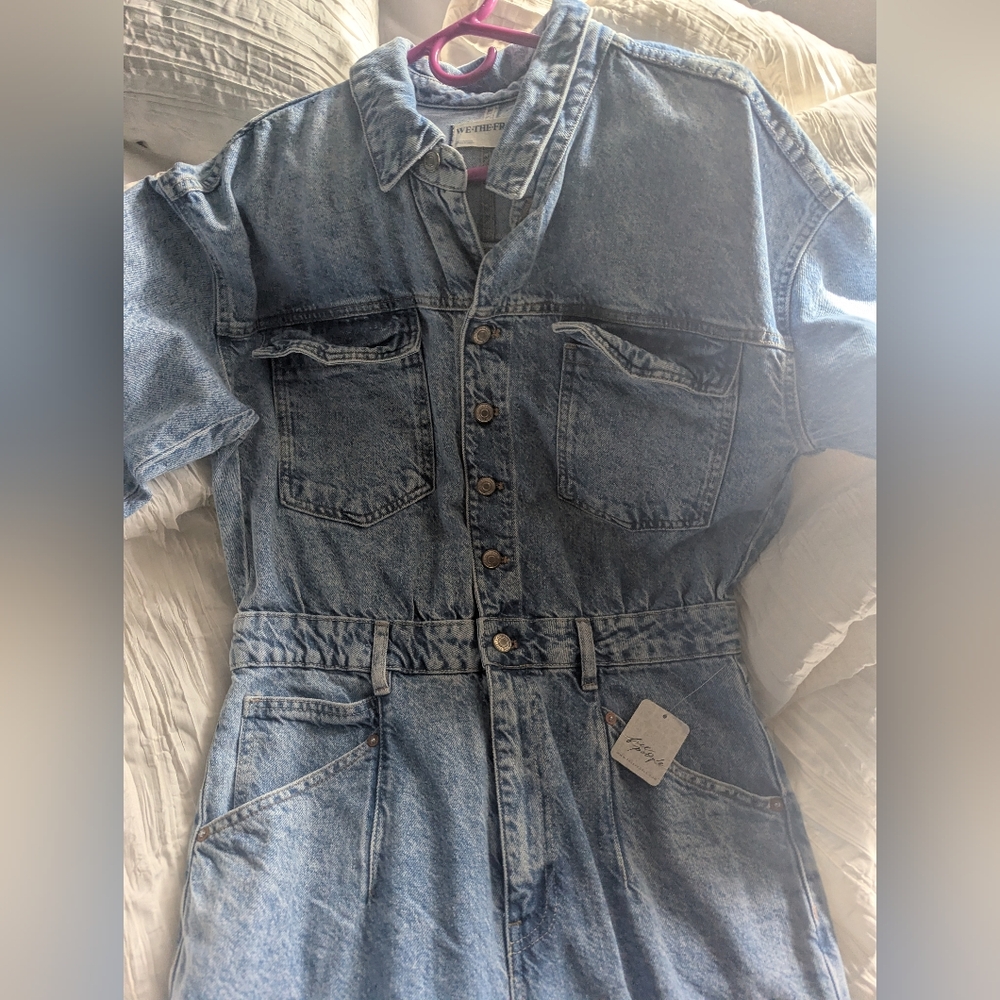 We The Free Denim Jumpsuit